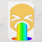 rainbow puke emoji (Front/Back)