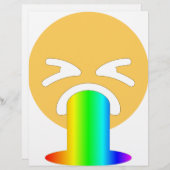 rainbow puke emoji (Front/Back)