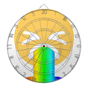 rainbow puke emoji dart board