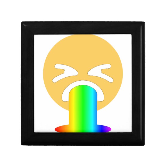 rainbow puke emoji gift box (Front)