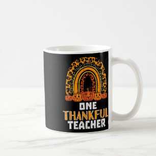 Rainbow Pumpkin One Thankful Teacher Fall Thanksgi Coffee Mug