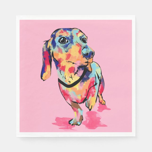 Rainbow Pup Napkins (Front)