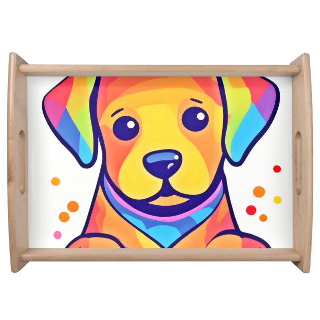 Rainbow Puppy Love Serving Tray (Front)