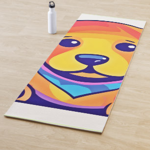 Rainbow Puppy Love Yoga Mat