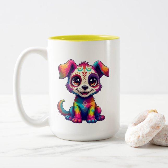 Rainbow Puppy Mug (With Donut)