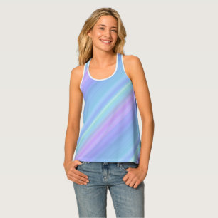 Rainbow Purple Blue Green All-Over Print Racerback Tank Top