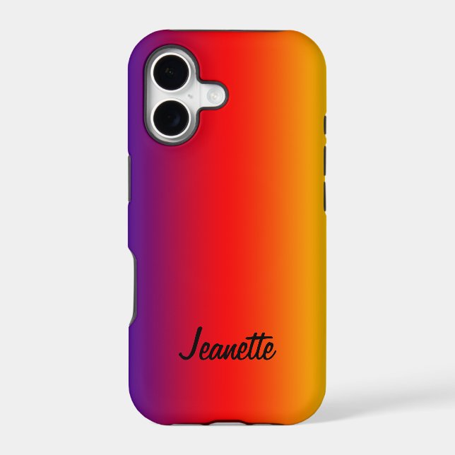 Rainbow Purple Orange Red Yellow Name Case-Mate iPhone Case (Back)