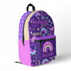 Rainbow purple pink yellow stars name Isabelle