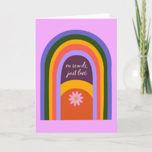 Rainbow Purple Sympathy Sending Love Blank Card