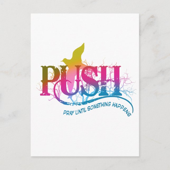 Rainbow PUSH Postcard (Front)