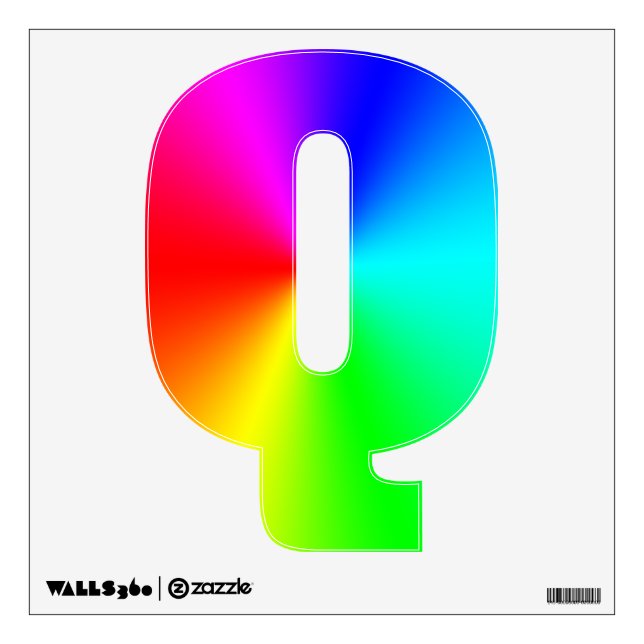 Rainbow Q Wall Decal (Front)
