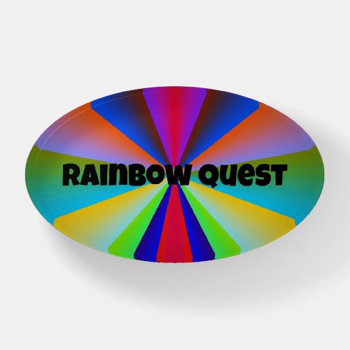 Rainbow Quest Glass Paperweight