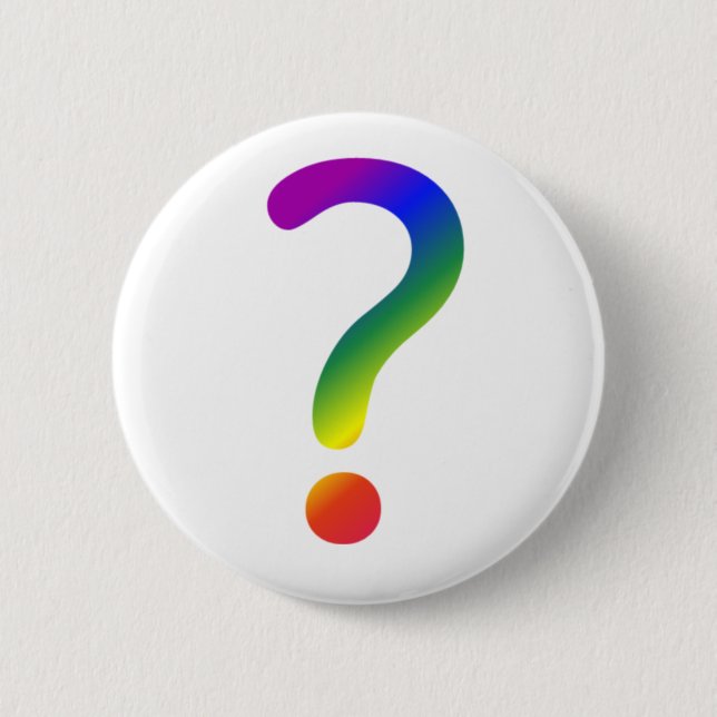 Rainbow question mark button (Front)