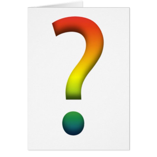 Rainbow question mark cards (Front)