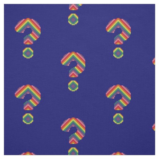 Rainbow Question Mark Fabric