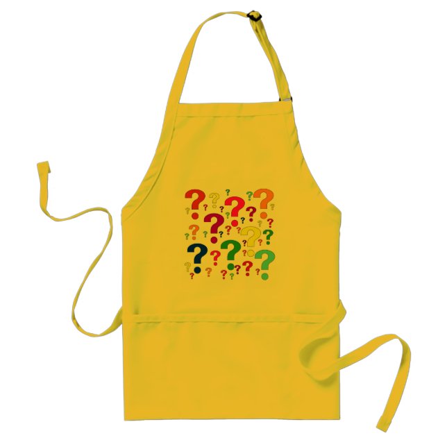 Rainbow Question Marks Adult Apron (Front)