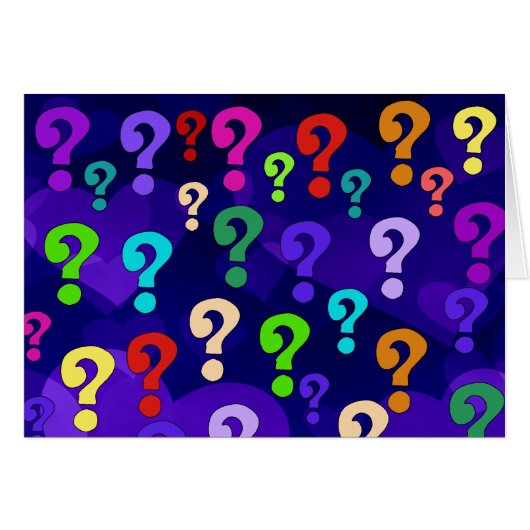 Rainbow Question Marks Cards (Front Horizontal)