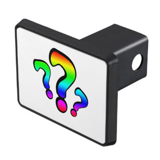 Rainbow Question Marks Hitch Cover