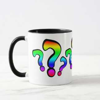 Rainbow Question Marks Mug
