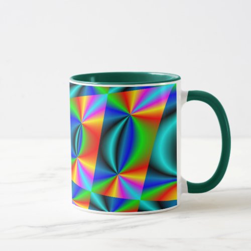 Rainbow quilt mug