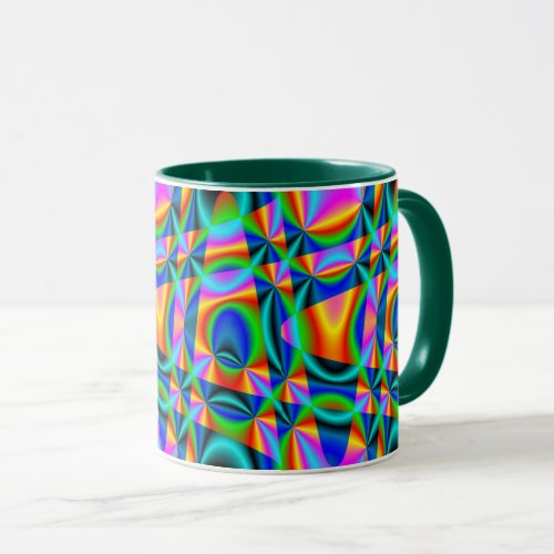 Rainbow quilt mug