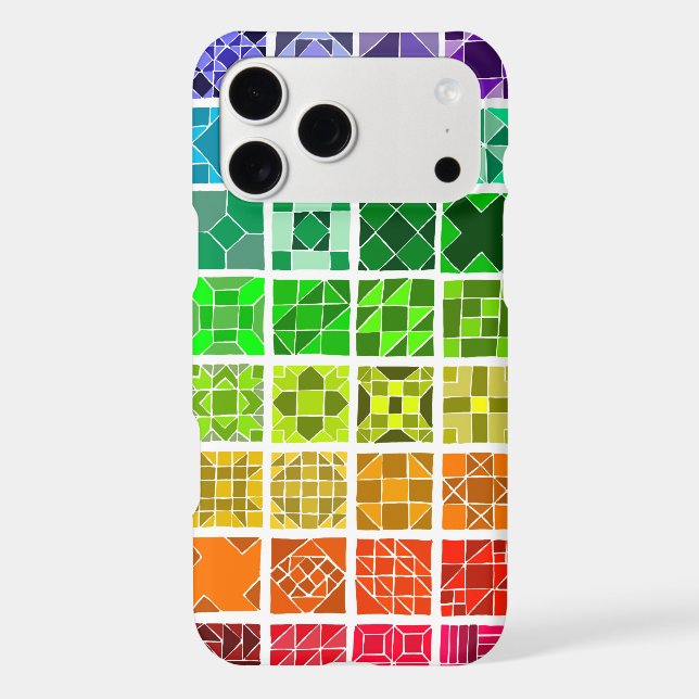 Rainbow Quilt Pattern phone case (Back)