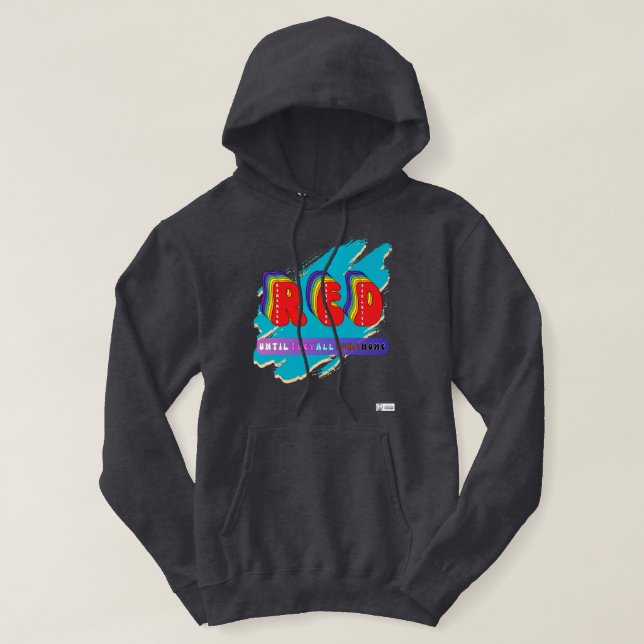 Rainbow R.E.D. Hoodie – Honor With Pride (Design Front)