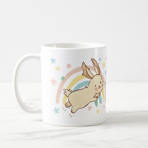 Rainbow Rabbit Coffee Mug