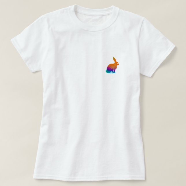 Rainbow rabbit logo T-Shirt (Design Front)