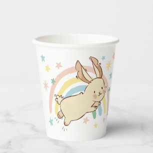 Rainbow Rabbit  Paper Cups