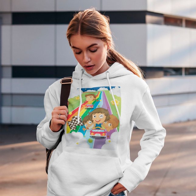 Rainbow Race Track Kids Hoodie (Creator Uploaded)