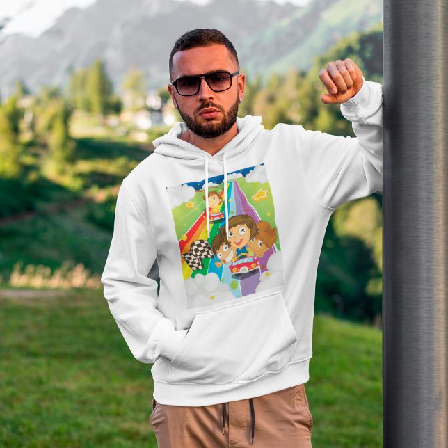 Rainbow Race Track Kids Hoodie (Creator Uploaded)