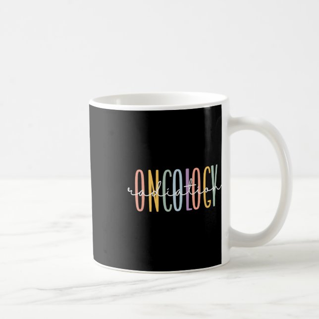 Rainbow Radiation Oncology Nurse Radiologic Techno Coffee Mug (Right)