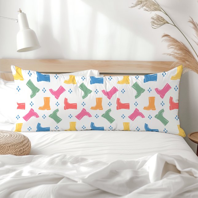 Rainbow Rain Boots Rainy Day Parade Collection Body Pillow (Creator Uploaded)