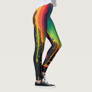 Rainbow Rain Leggings - Pretty