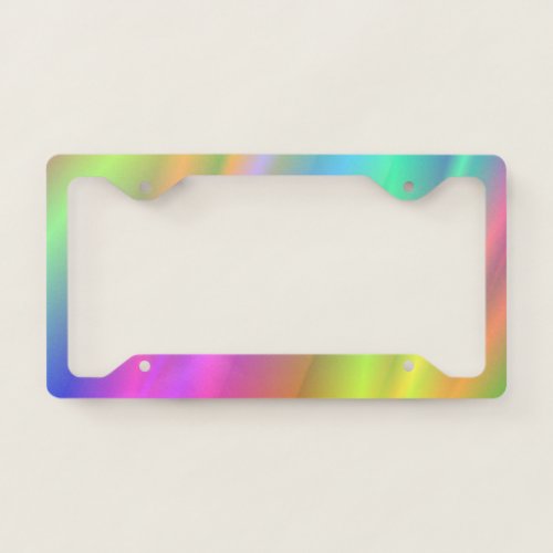 Rainbow Rain License Plate Frame