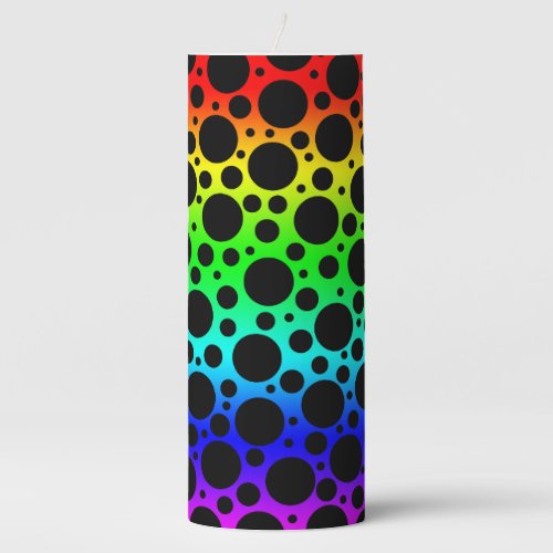 Rainbow Random Polka Dots Candle