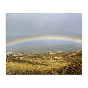 Rainbow Rannoch Moor Scotland Postcard Poster Phot Acrylic Print