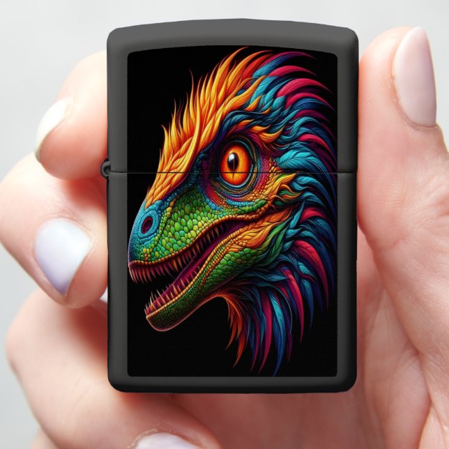 Rainbow Raptor's Gaze Zippo Lighter (In Hand)