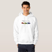 Rainbow rare sea glass, beach glass hoodie (Front Full)