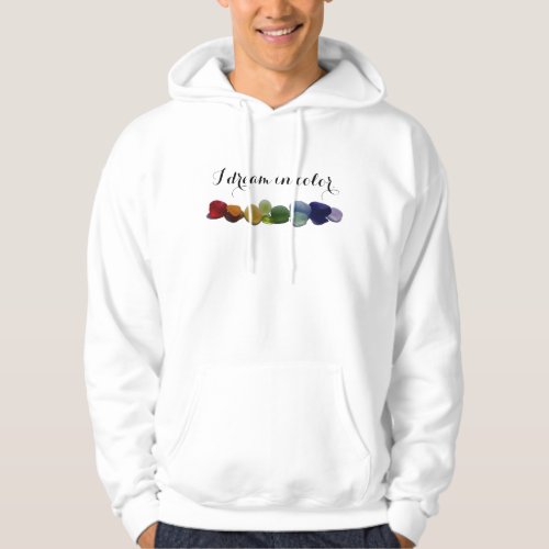 Rainbow rare sea glass beach glass hoodie