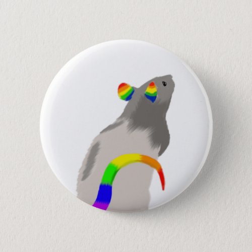 Rainbow Rat Button