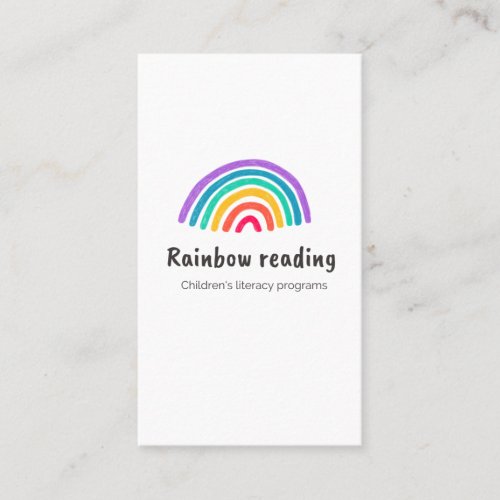 Rainbow reading business card