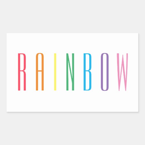 RAINBOW Rectangle Stickers