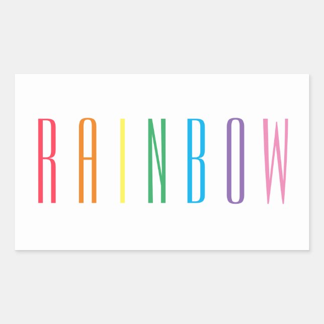 RAINBOW Rectangle Stickers (Front)