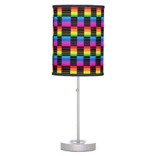 Rainbow Rectangles Table Lamp Colorful Accent Lamp