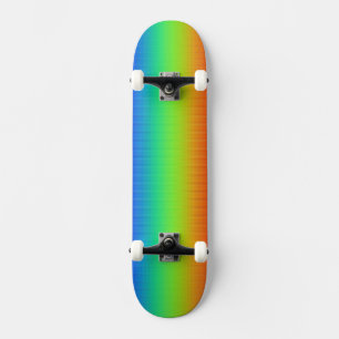 Rainbow Red Orange Yellow Green Blue Art Skateboard Deck