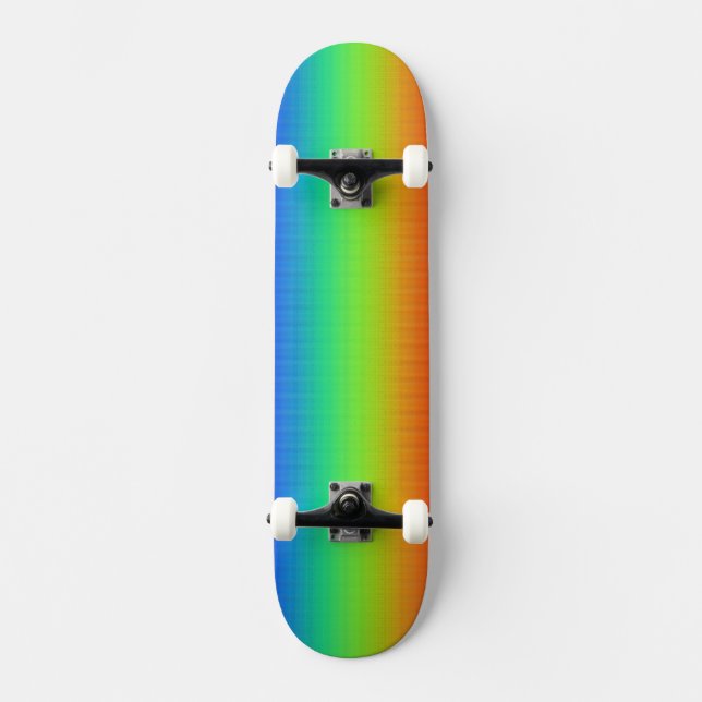 Rainbow Red Orange Yellow Green Blue Art Skateboard Deck (Front)