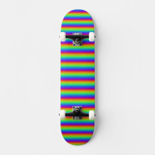 Rainbow Red Orange Yellow Green Blue Purple Art Skateboard