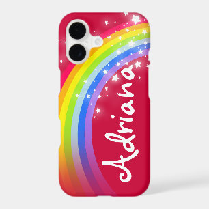 Rainbow red stars sky personalized iPhone 17 case